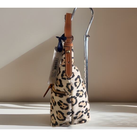 NWT Rare Dooney & Bourke Leopard Print Small Zipper Pocket Satchel - Picture 10 of 16